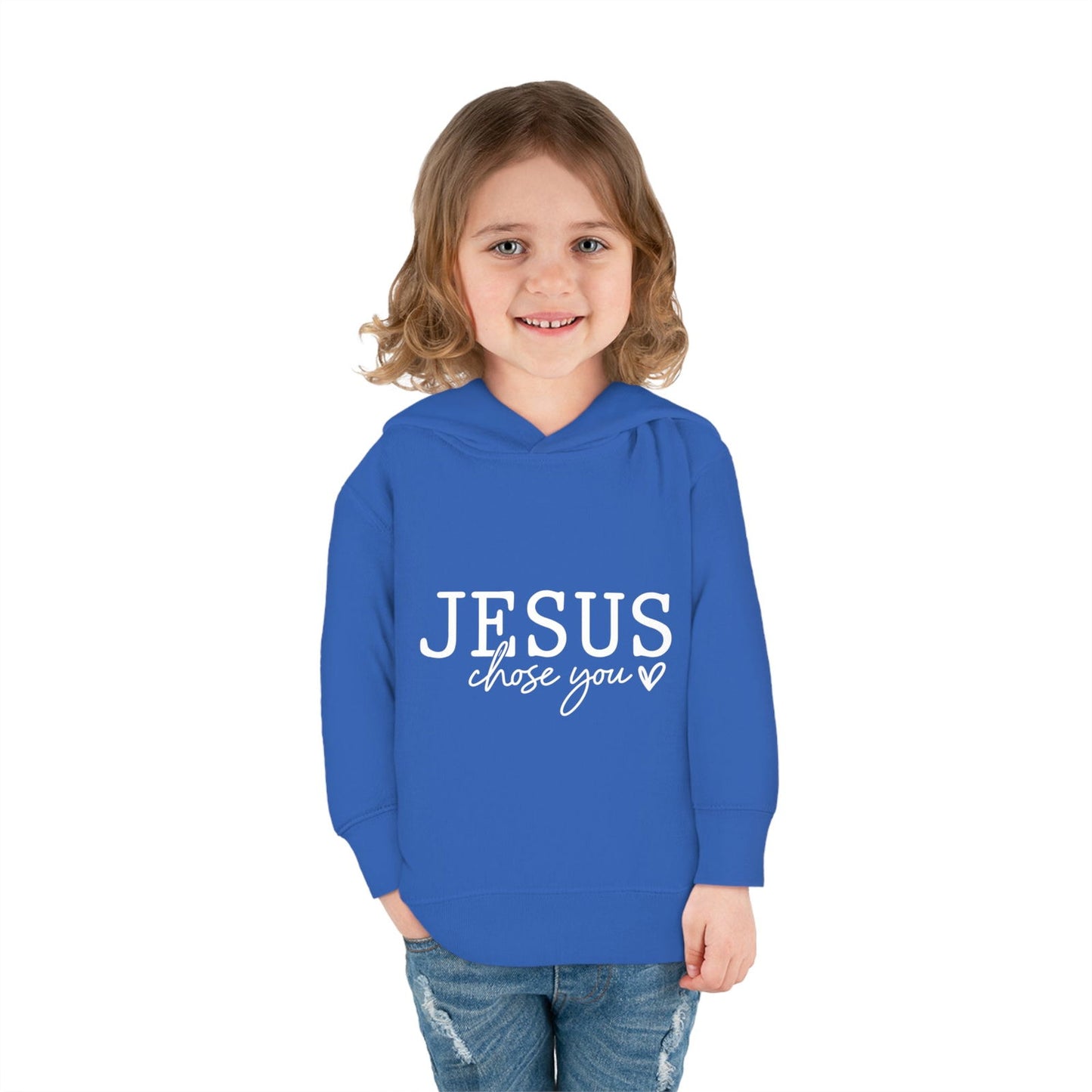 Jesus Chose You (2) Christian Toddler Pullover Fleece Hooded Sweatshirt - ClaimedbyGodDesigns