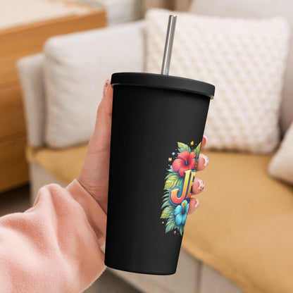 Jesus Christian Insulated 20oz Tumbler with a straw - ClaimedbyGodDesigns