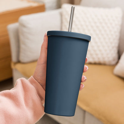 Jesus Christian Insulated 20oz Tumbler with a straw - ClaimedbyGodDesigns