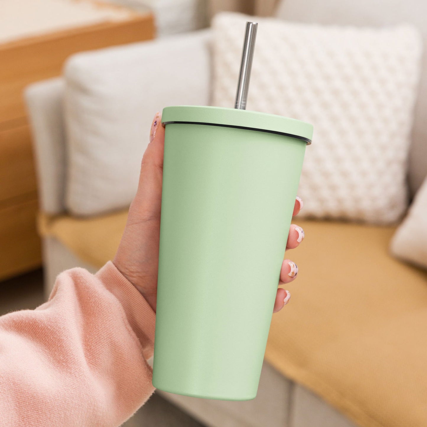 Jesus Christian Insulated 20oz Tumbler with a straw - ClaimedbyGodDesigns
