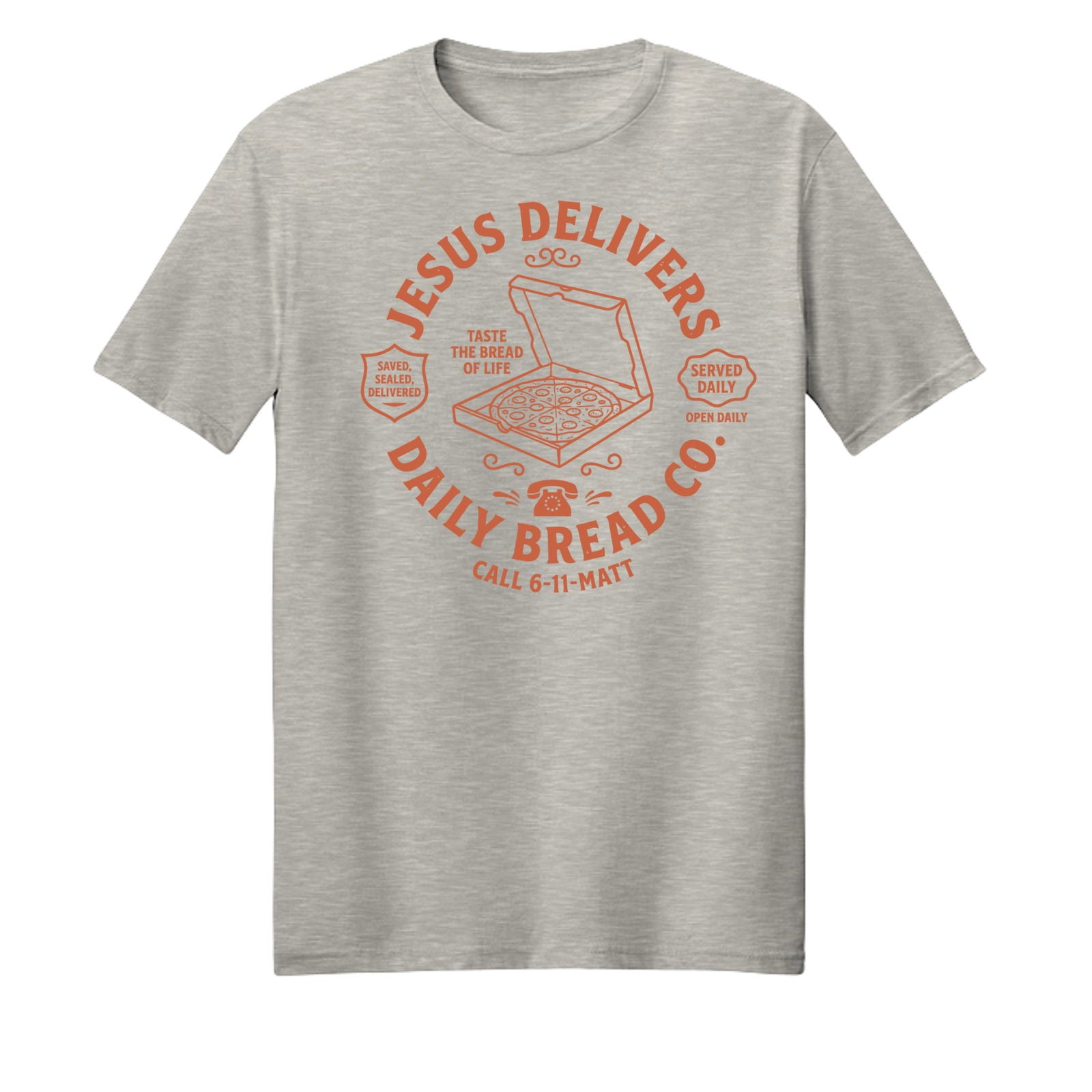 Jesus Delivers Daily Bread Unisex Christian T-shirt - ClaimedbyGodDesigns