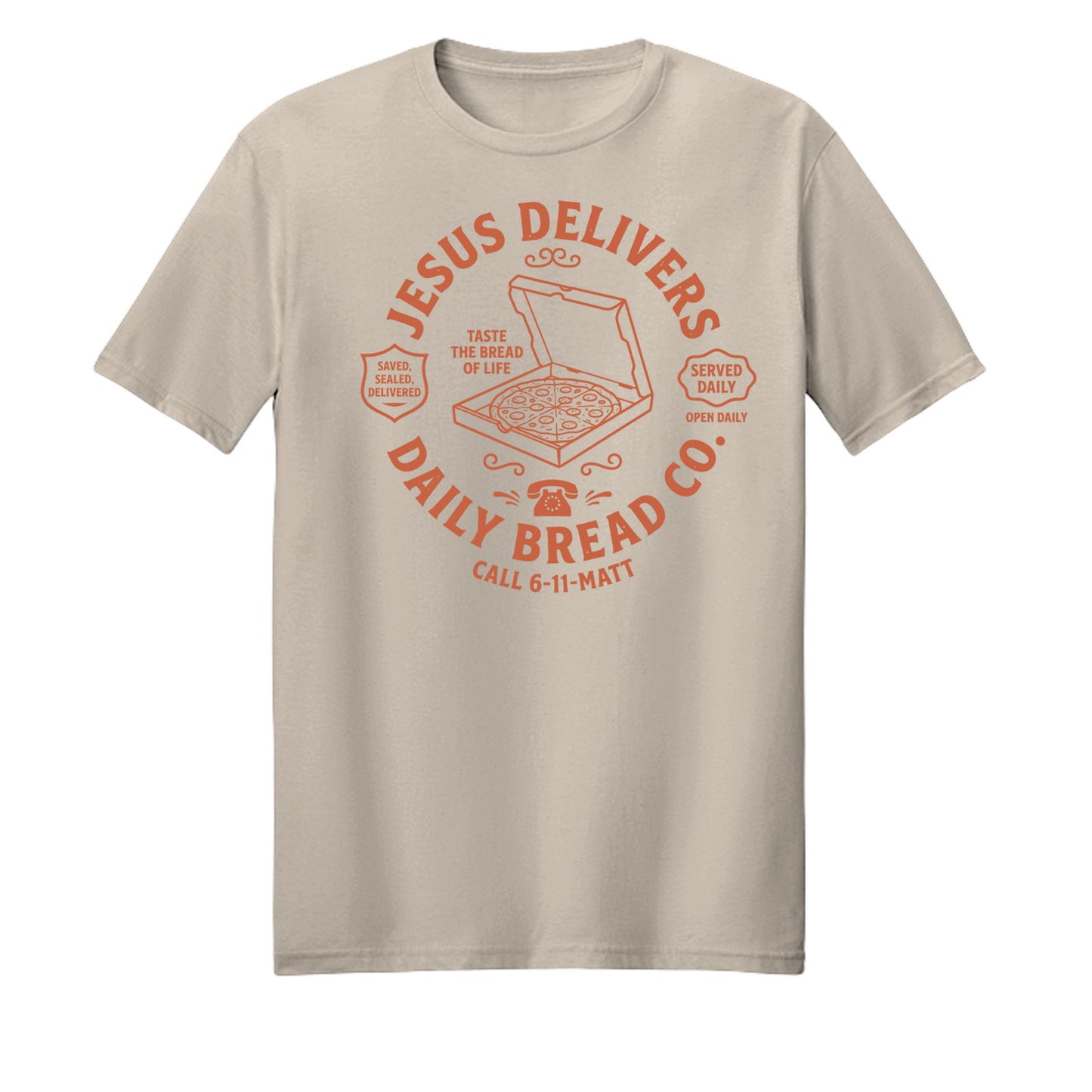 Jesus Delivers Daily Bread Unisex Christian T-shirt - ClaimedbyGodDesigns