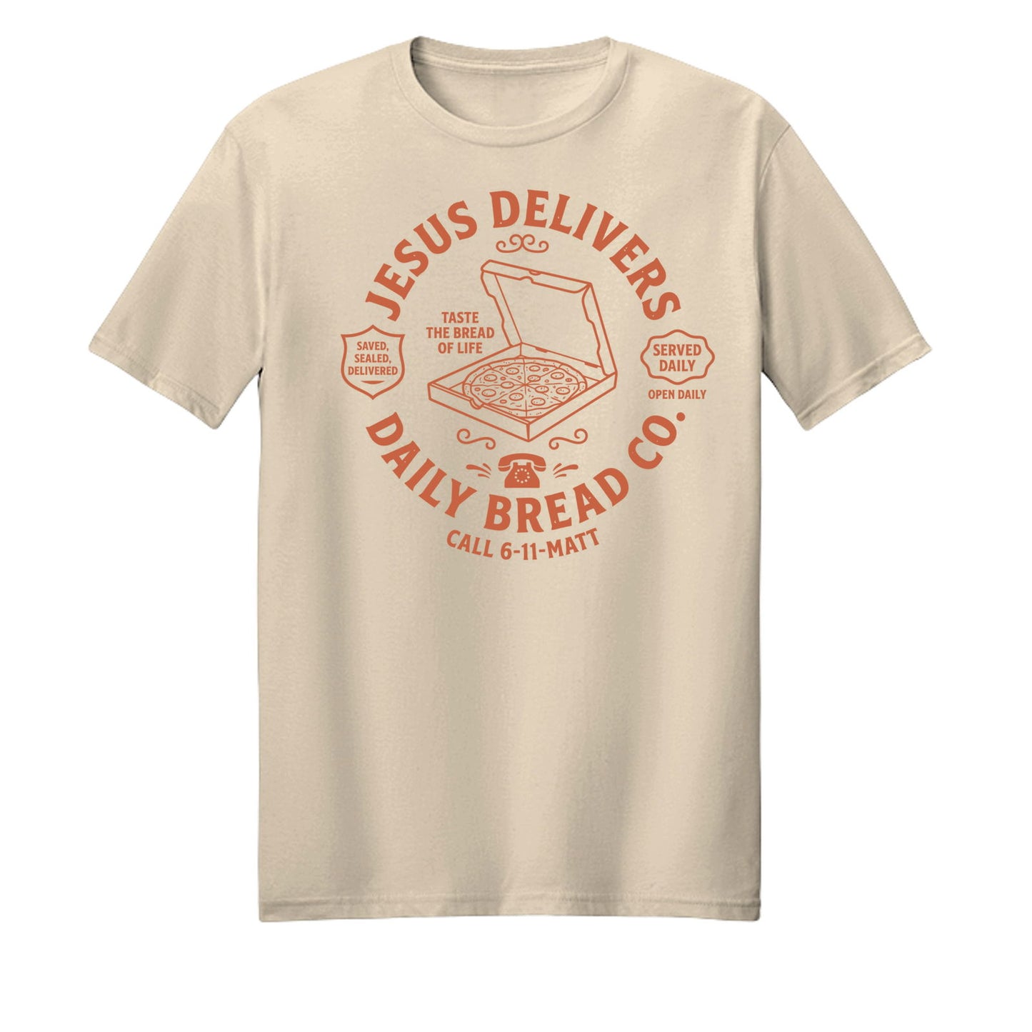 Jesus Delivers Daily Bread Unisex Christian T-shirt - ClaimedbyGodDesigns