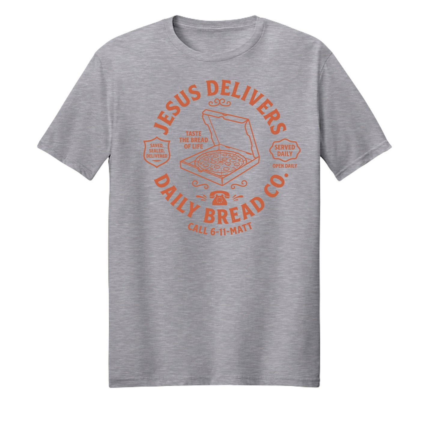 Jesus Delivers Daily Bread Unisex Christian T-shirt - ClaimedbyGodDesigns