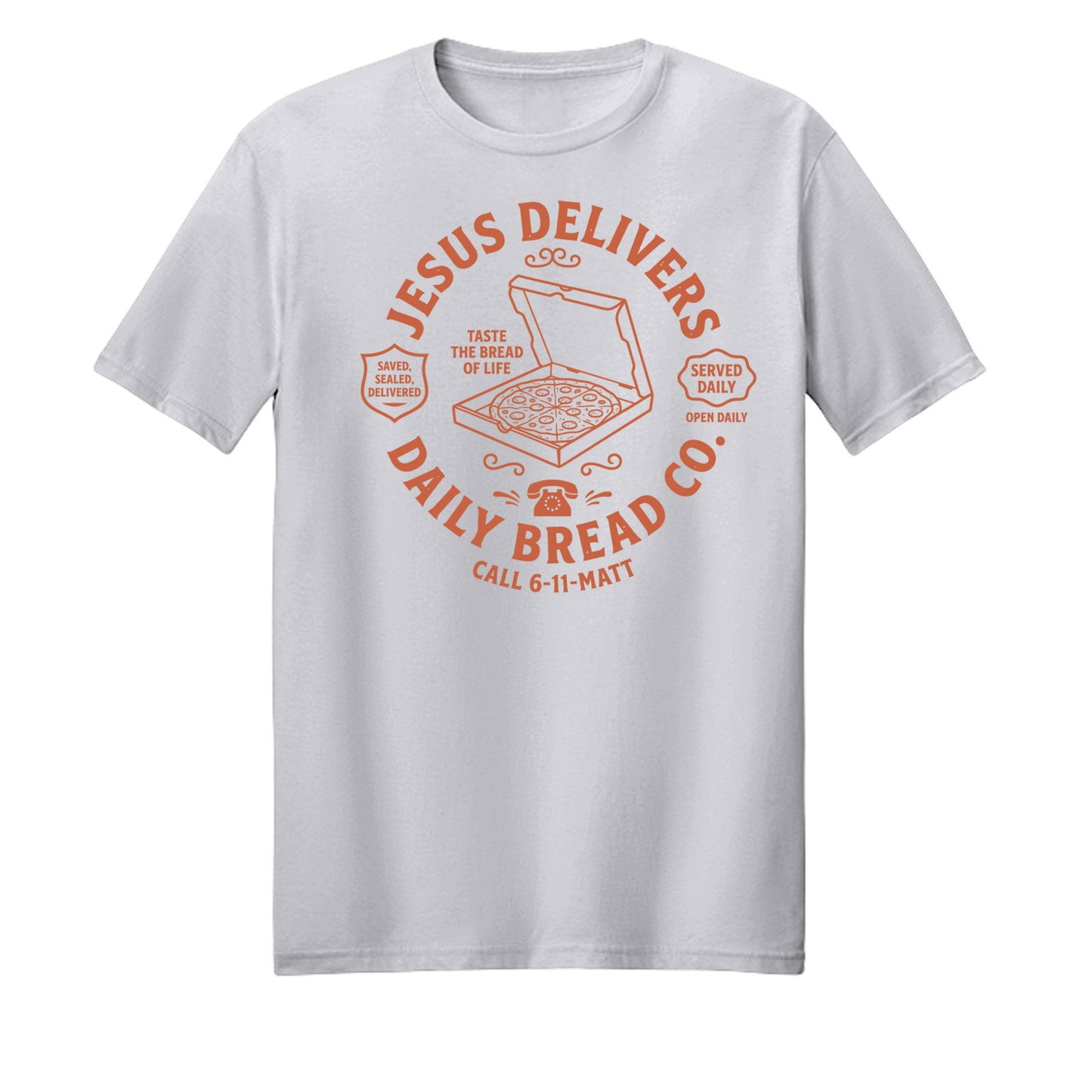 Jesus Delivers Daily Bread Unisex Christian T-shirt - ClaimedbyGodDesigns