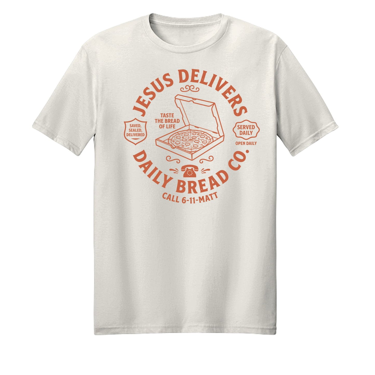 Jesus Delivers Daily Bread Unisex Christian T-shirt - ClaimedbyGodDesigns