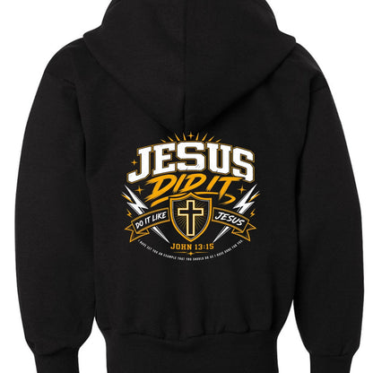 Jesus Did It 2.0 Youth Christian Pullover Sweatshirt - ClaimedbyGodDesigns