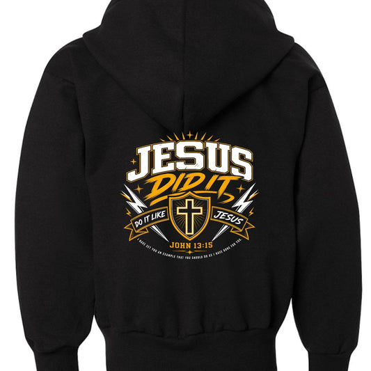 Jesus Did It 2.0 Youth Christian Pullover Sweatshirt - ClaimedbyGodDesigns