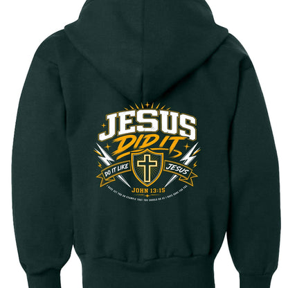 Jesus Did It 2.0 Youth Christian Pullover Sweatshirt - ClaimedbyGodDesigns