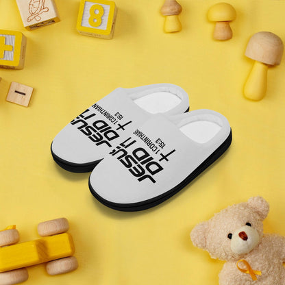 Jesus Did It Christian Kids Cotton Slippers - ClaimedbyGodDesigns