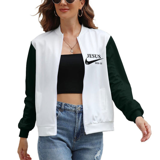 Jesus Did It Christian Women's Zipper Jacket - ClaimedbyGodDesigns