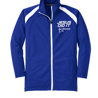 Jesus Did It Youth Christian Track Jacket - ClaimedbyGodDesigns