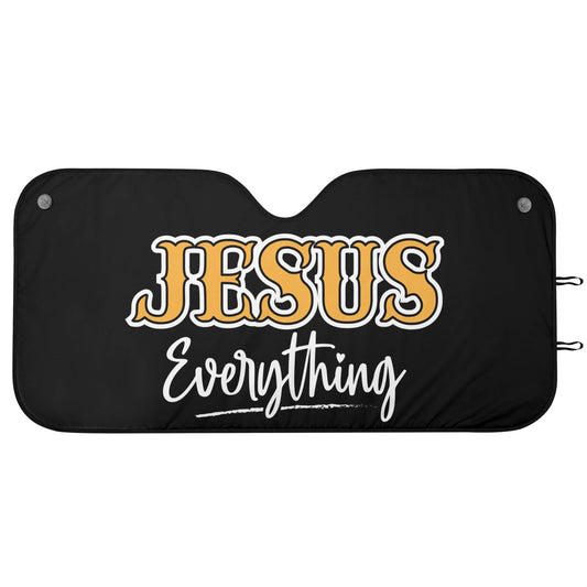 Jesus Everything Car Sunshade Christian Car Accessories - ClaimedbyGodDesigns