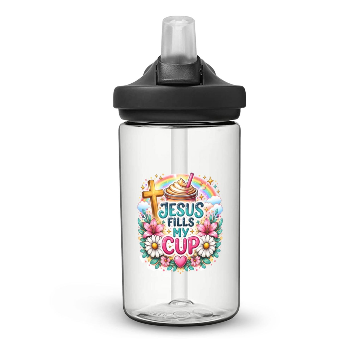 Jesus Fills My Cup Christian Kids Water Bottle - ClaimedbyGodDesigns