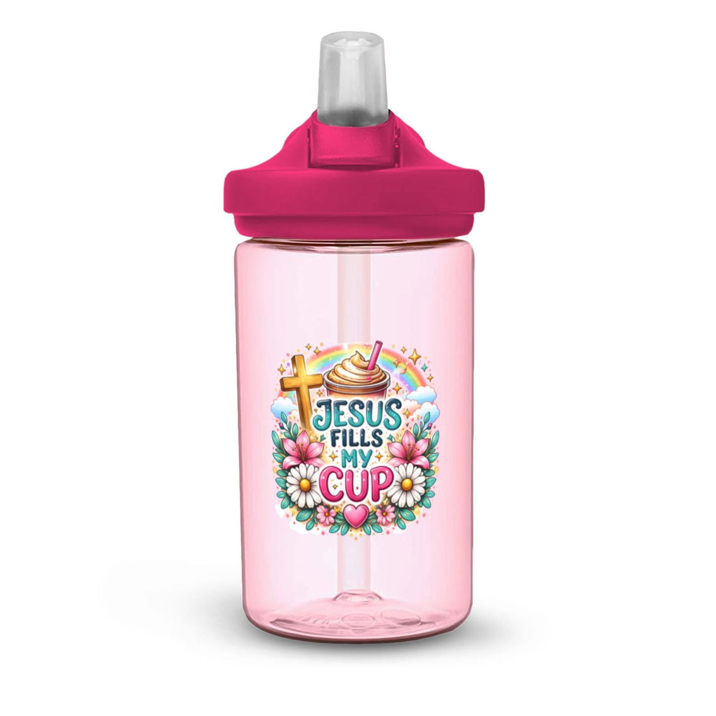 Jesus Fills My Cup Christian Kids Water Bottle - ClaimedbyGodDesigns