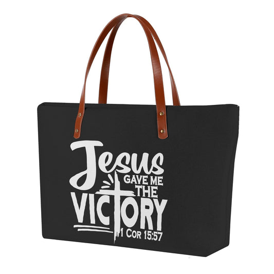 Jesus Gave Me The Victory Christian Womens Comfort Tote Bag - ClaimedbyGodDesigns