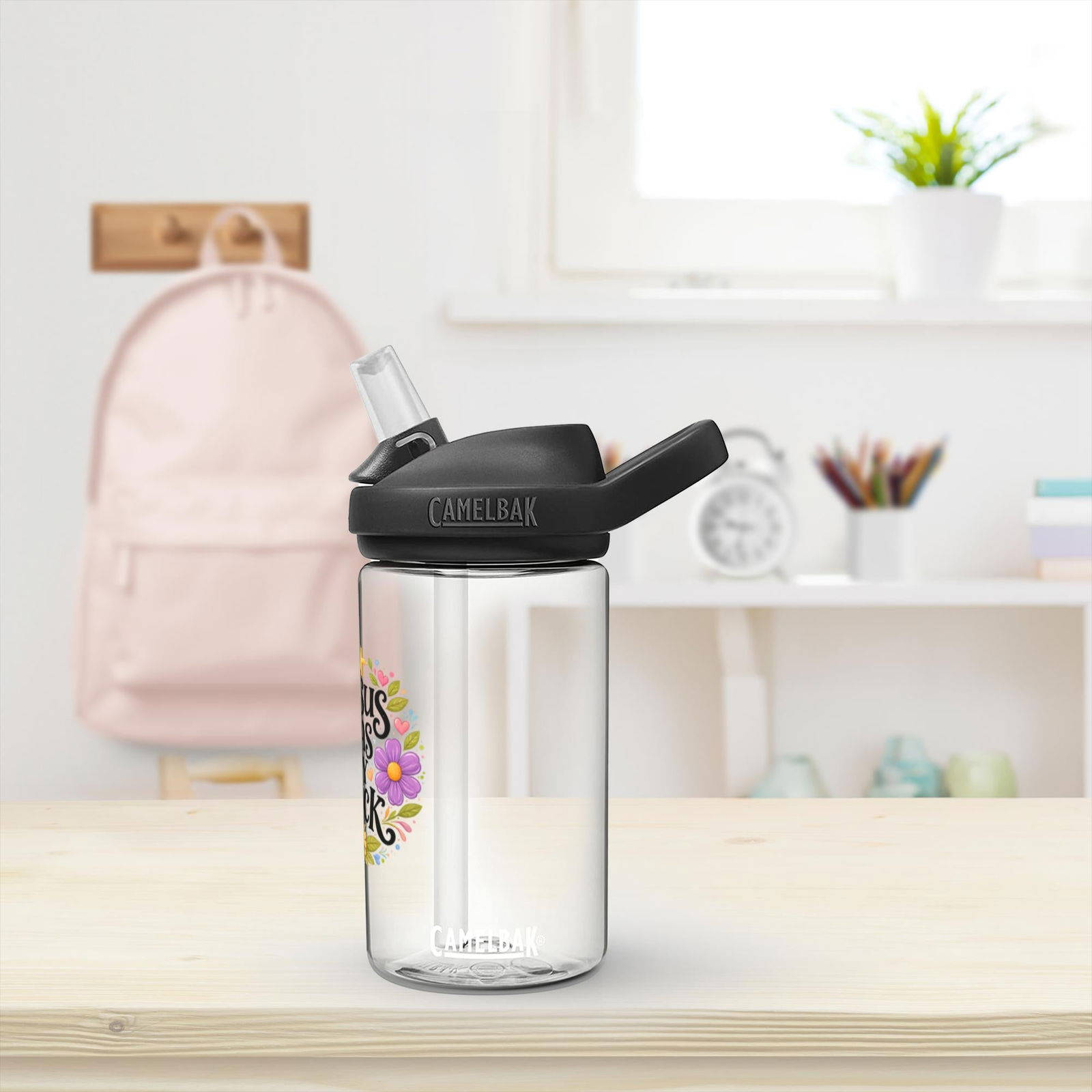 Jesus Has My Back Christian Kids Water Bottle - ClaimedbyGodDesigns