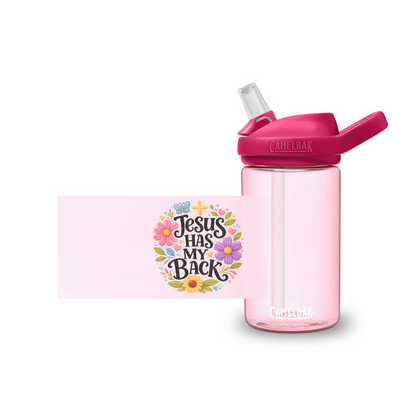 Jesus Has My Back Christian Kids Water Bottle - ClaimedbyGodDesigns