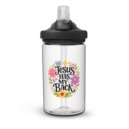 Jesus Has My Back Christian Kids Water Bottle - ClaimedbyGodDesigns