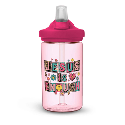 Jesus Is Enough Christian Kids Water Bottle - ClaimedbyGodDesigns