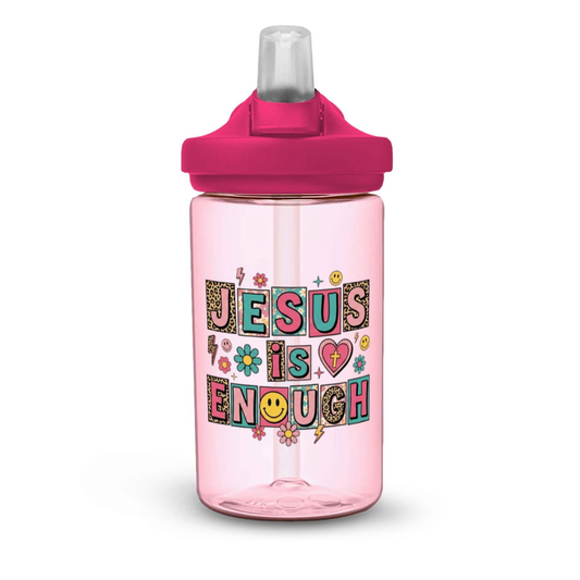 Jesus Is Enough Christian Kids Water Bottle - ClaimedbyGodDesigns