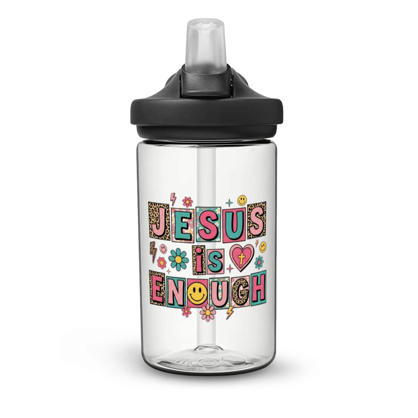 Jesus Is Enough Christian Kids Water Bottle - ClaimedbyGodDesigns