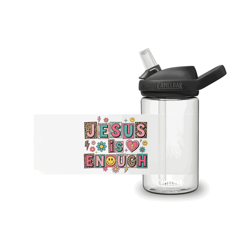 Jesus Is Enough Christian Kids Water Bottle - ClaimedbyGodDesigns