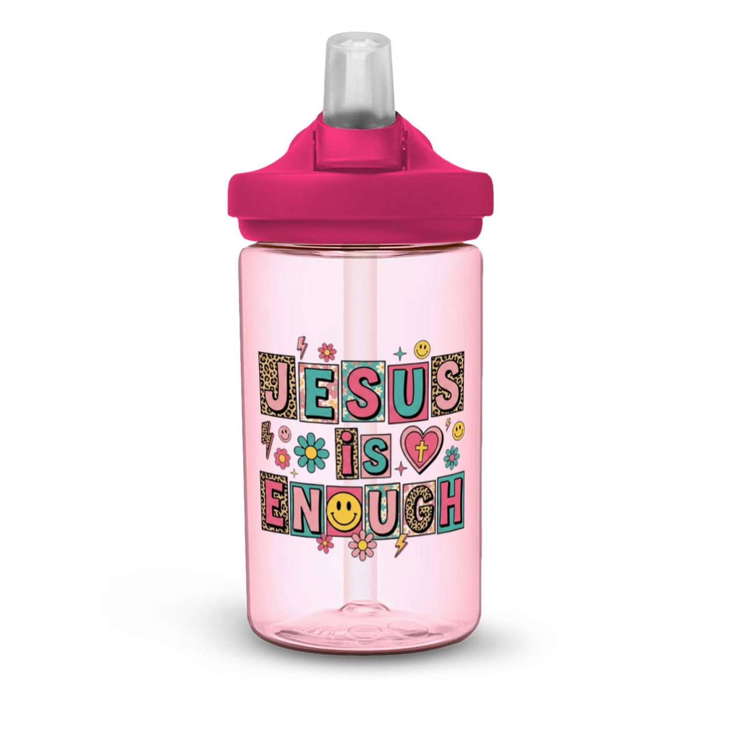 Jesus Is Enough Christian Kids Water Bottle - ClaimedbyGodDesigns