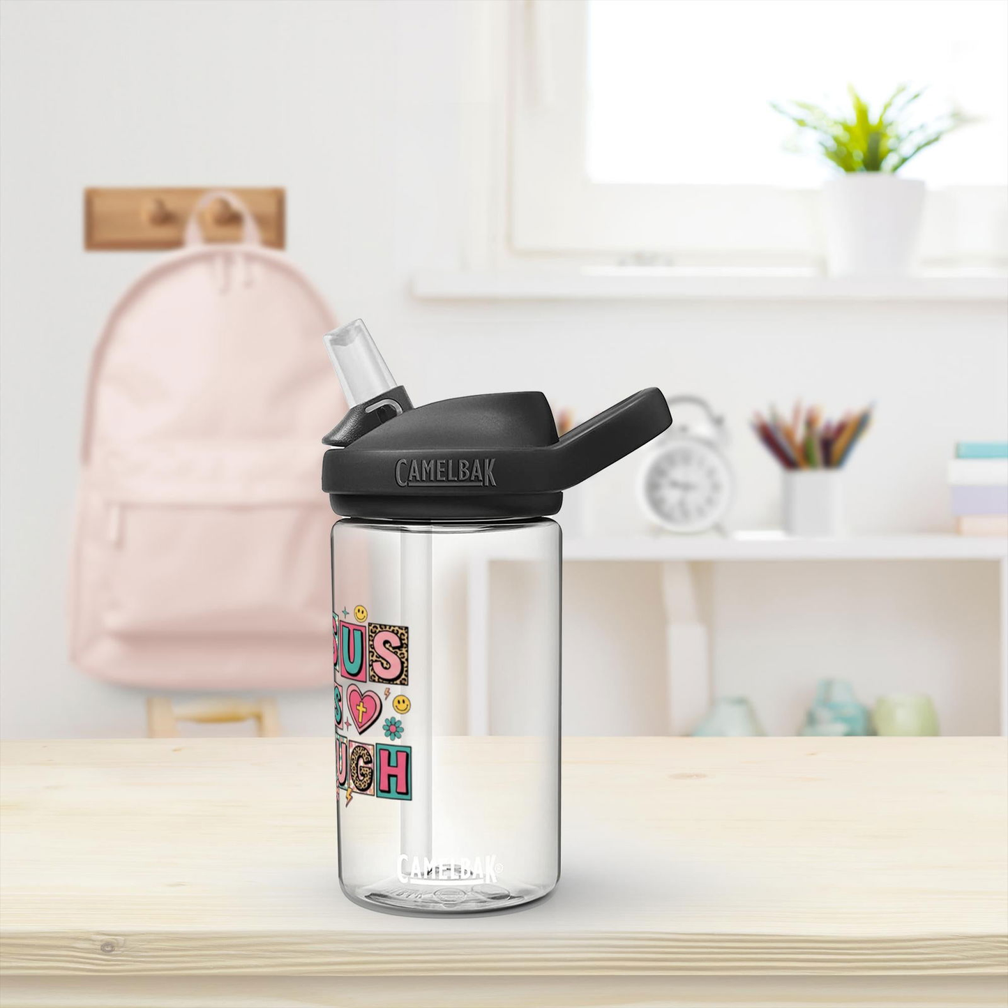 Jesus Is Enough Christian Kids Water Bottle - ClaimedbyGodDesigns