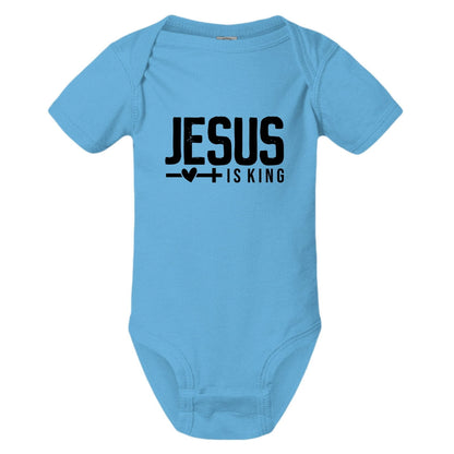 Jesus Is King Christian Baby Jumpsuit - ClaimedbyGodDesigns