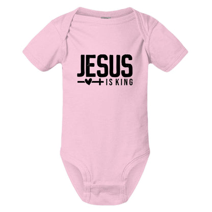 Jesus Is King Christian Baby Jumpsuit - ClaimedbyGodDesigns