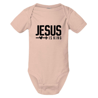 Jesus Is King Christian Baby Jumpsuit - ClaimedbyGodDesigns