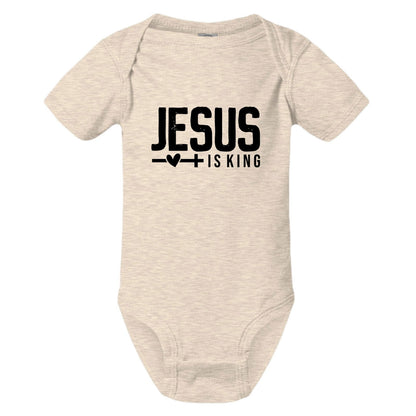 Jesus Is King Christian Baby Jumpsuit - ClaimedbyGodDesigns