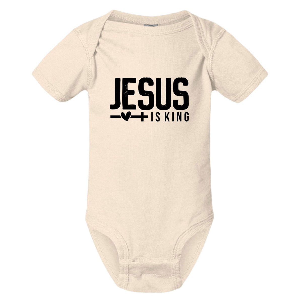 Jesus Is King Christian Baby Jumpsuit - ClaimedbyGodDesigns