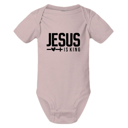 Jesus Is King Christian Baby Jumpsuit - ClaimedbyGodDesigns