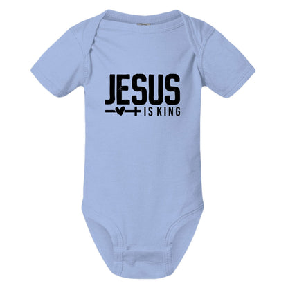 Jesus Is King Christian Baby Jumpsuit - ClaimedbyGodDesigns