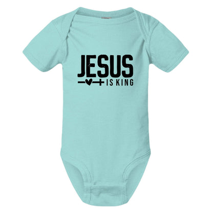Jesus Is King Christian Baby Jumpsuit - ClaimedbyGodDesigns