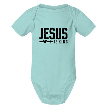 Jesus Is King Christian Baby Jumpsuit - ClaimedbyGodDesigns