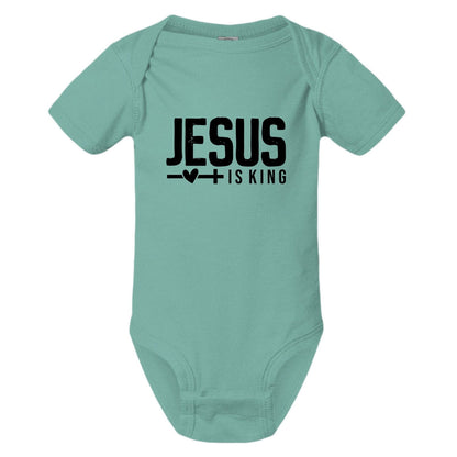Jesus Is King Christian Baby Jumpsuit - ClaimedbyGodDesigns