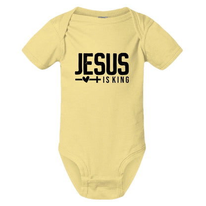 Jesus Is King Christian Baby Jumpsuit - ClaimedbyGodDesigns