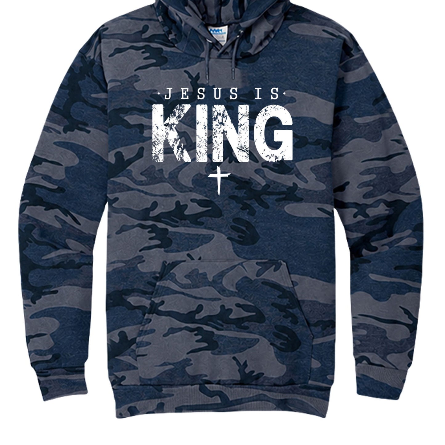 Jesus Is King Unisex Christian Camo Pullover Hooded Sweatshirt - ClaimedbyGodDesigns