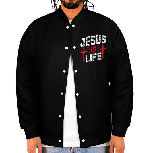 Jesus Is Life Men's Christian Jacket - ClaimedbyGodDesigns