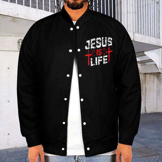 Jesus Is Life Men's Christian Jacket - ClaimedbyGodDesigns
