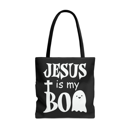 Jesus Is My Boo Halloween Halloween Christian Tote Bag - ClaimedbyGodDesigns