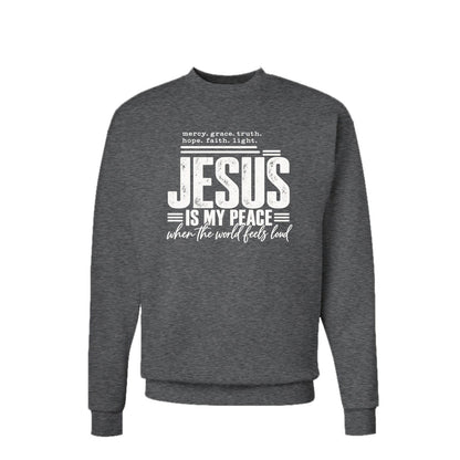 Jesus Is My Peace Unisex Christian Pullover Sweatshirt - ClaimedbyGodDesigns