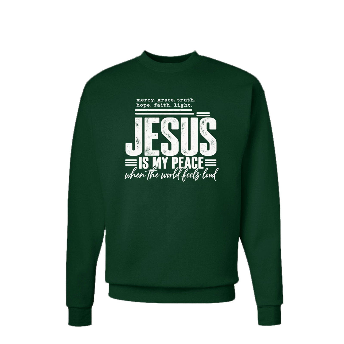 Jesus Is My Peace Unisex Christian Pullover Sweatshirt - ClaimedbyGodDesigns