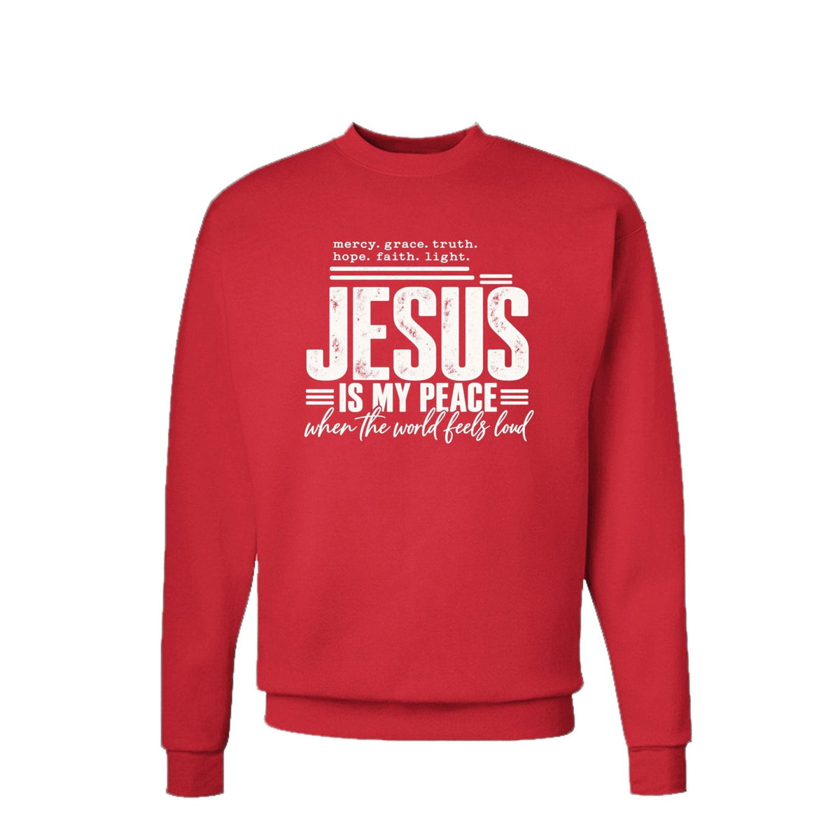 Jesus Is My Peace Unisex Christian Pullover Sweatshirt - ClaimedbyGodDesigns