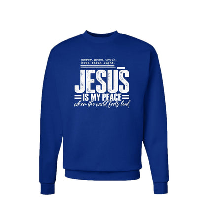 Jesus Is My Peace Unisex Christian Pullover Sweatshirt - ClaimedbyGodDesigns