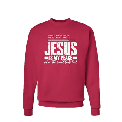 Jesus Is My Peace Unisex Christian Pullover Sweatshirt - ClaimedbyGodDesigns