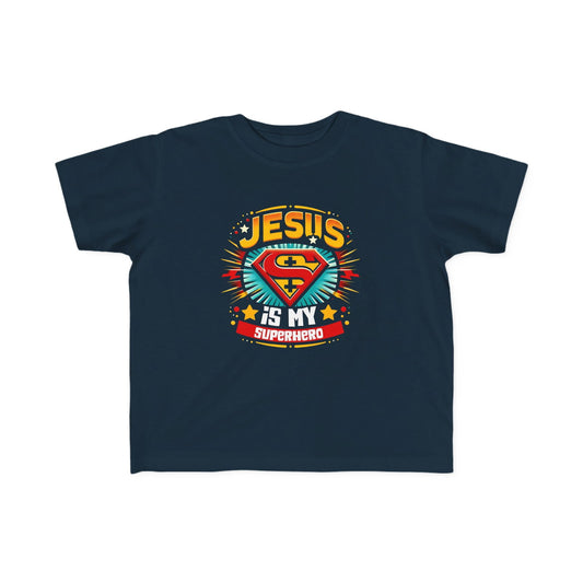 Jesus Is My Superhero Toddler's Christian T-shirt - ClaimedbyGodDesigns